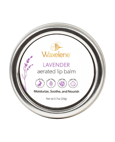Waxelene aerated lip balm lavender 20g